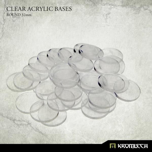 KROMLECH Clear Acrylic Bases: Round 32mm (40)