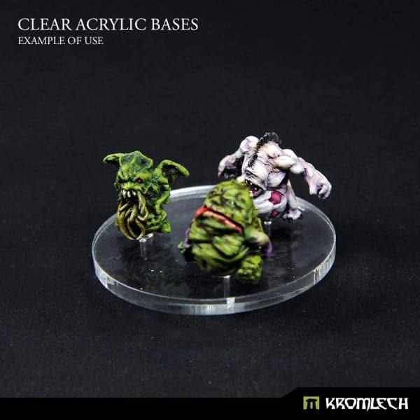 KROMLECH Clear Acrylic Bases: Round 40mm (25)