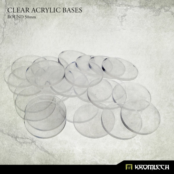 KROMLECH Clear Acrylic Bases: Round 50mm (15)