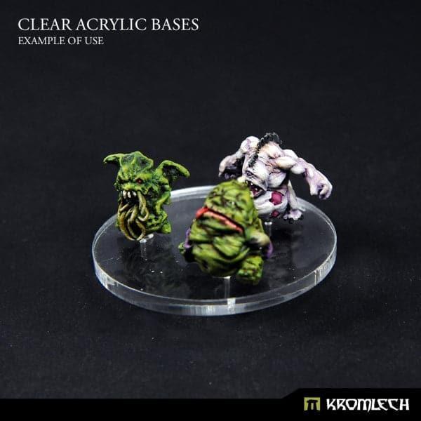 KROMLECH Clear Acrylic Bases: Round 80mm (10)