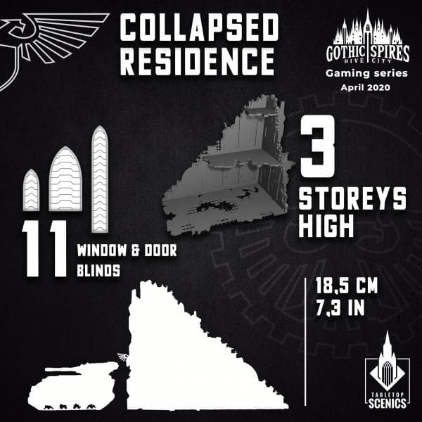 TABLETOP SCENICS Collapsed Residence