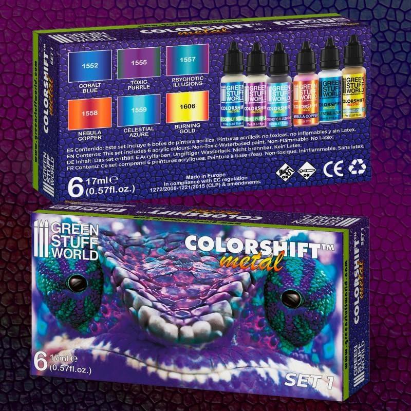 GREEN STUFF WORLD Colorshift Chameleon Acrylic Paint Set 1 (Box of 6)