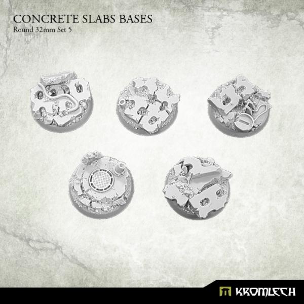 KROMLECH Concrete Slabs Round 32mm Set 5 (5)
