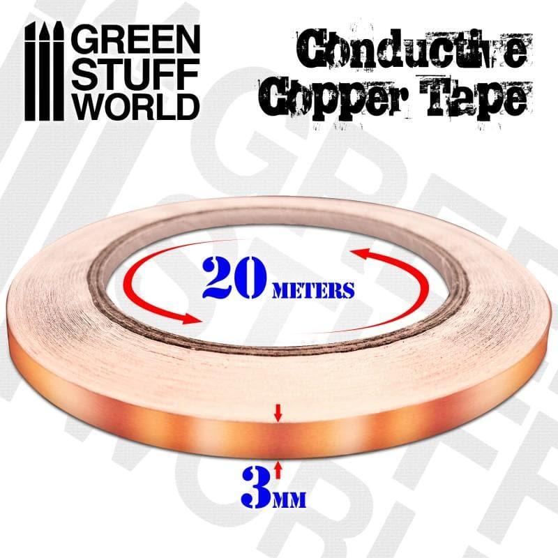 GREEN STUFF WORLD Conductive Copper Tape - 3mm x 20metres