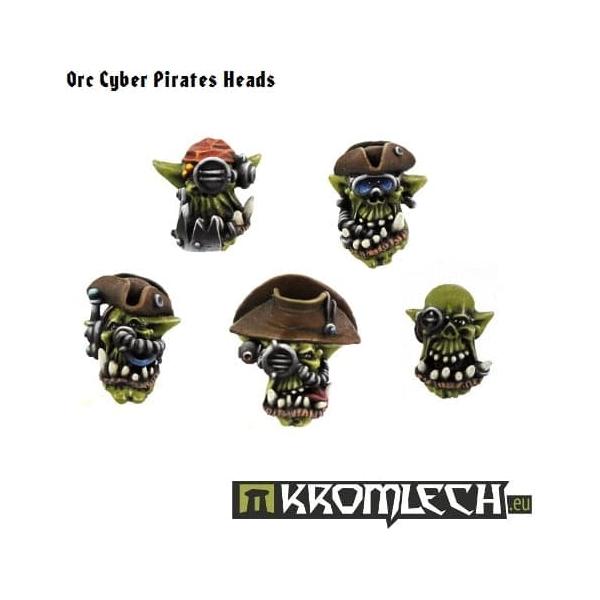 KROMLECH Orc Cyber Pirates Heads (10)