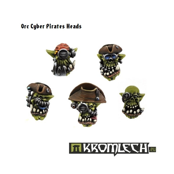 KROMLECH Orc Cyber Pirates Heads (10)