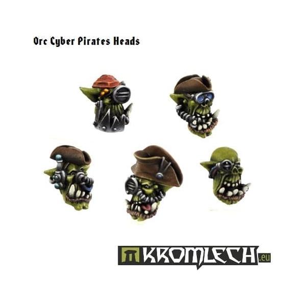 KROMLECH Orc Cyber Pirates Heads (10)