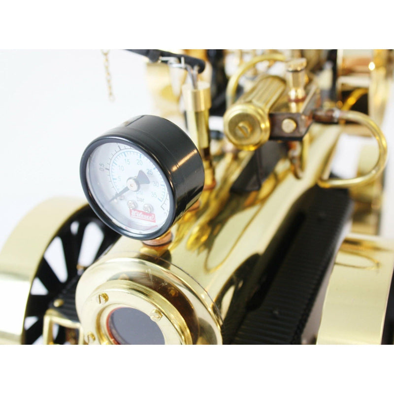 WILESCO D430 Lokomobile Steam Traction Engine - Black and Brass