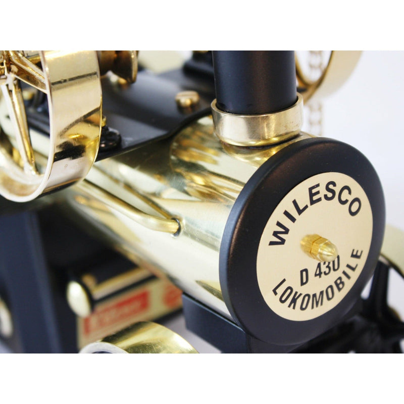 WILESCO D430 Lokomobile Steam Traction Engine - Black and Brass