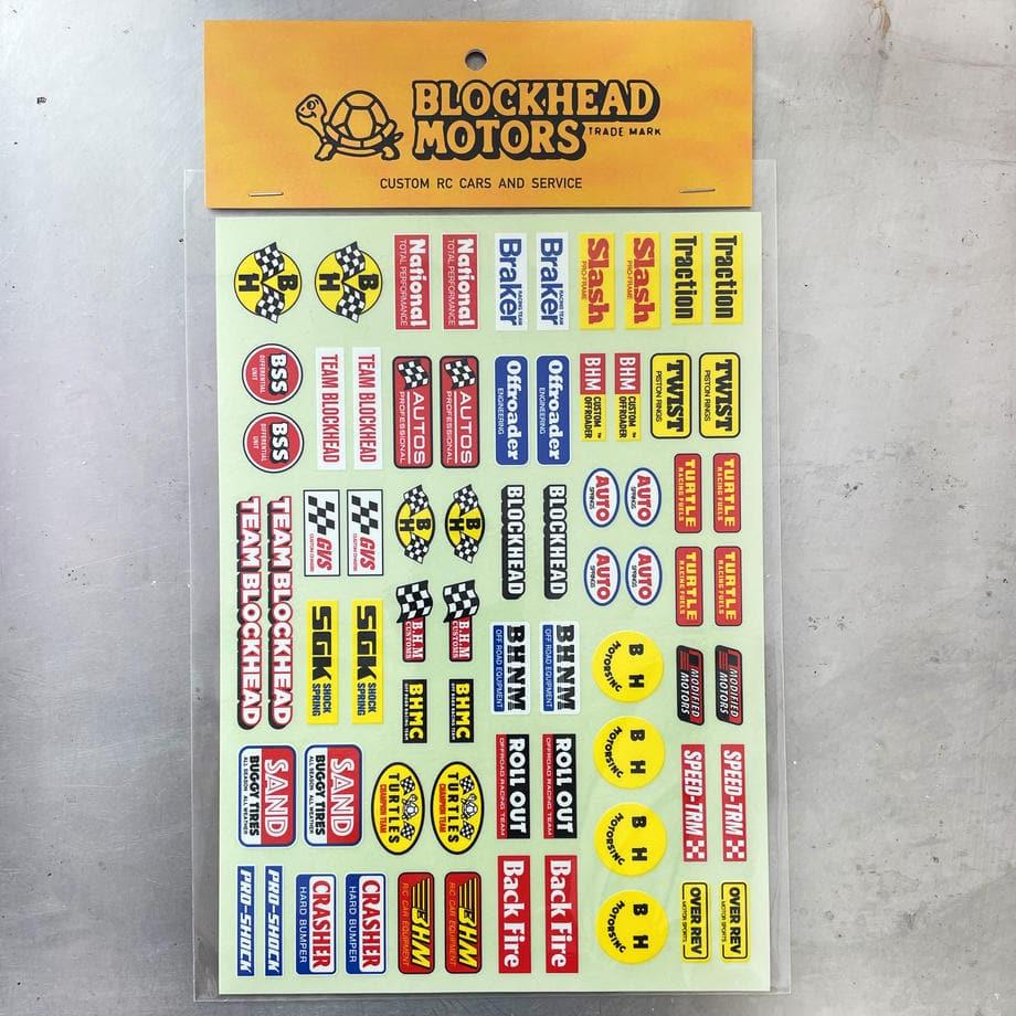 BLOCKHEAD MOTORS Sponsor Decal Set