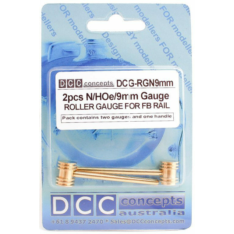 DCC CONCEPTS N Scale Roller Gauge w/Handle (Standard) 9mm (2 Pack)