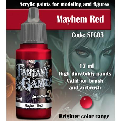 SCALE75 Fantasy & Games Mayhem Red Acrylic Paint 17ml
