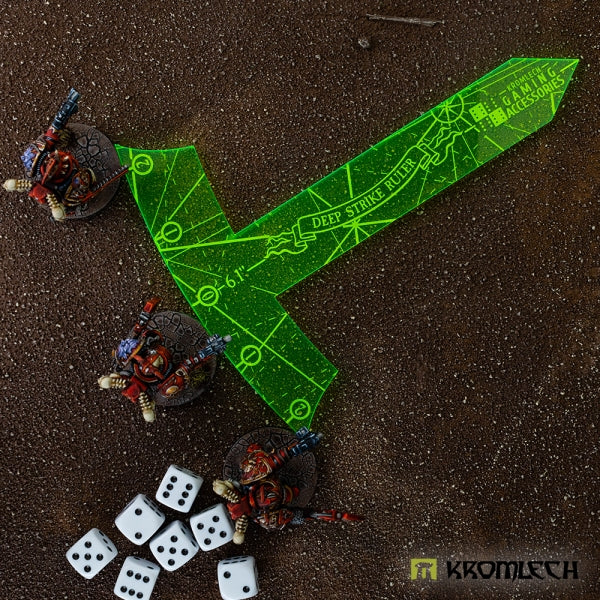 KROMLECH Deep Strike Ruler Template 6" - Medium Perimeter - Green