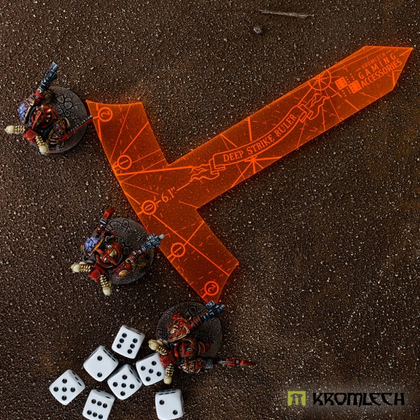 KROMLECH Deep Strike Ruler Template 6" - Medium Perimeter - Orange