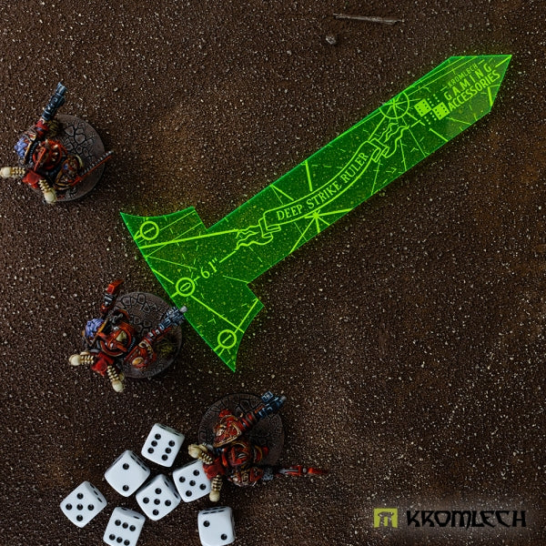 KROMLECH Deep Strike Ruler Template 6" - Small Perimeter - Green