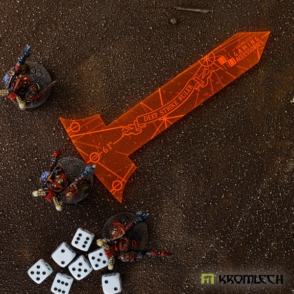 KROMLECH Deep Strike Ruler Template 6" - Small Perimeter - Orange