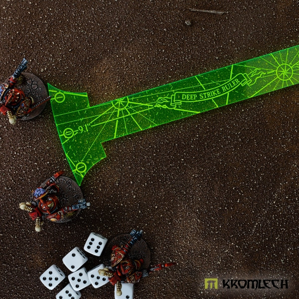 KROMLECH Deep Strike Ruler Template 9" - Small Perimeter - Green