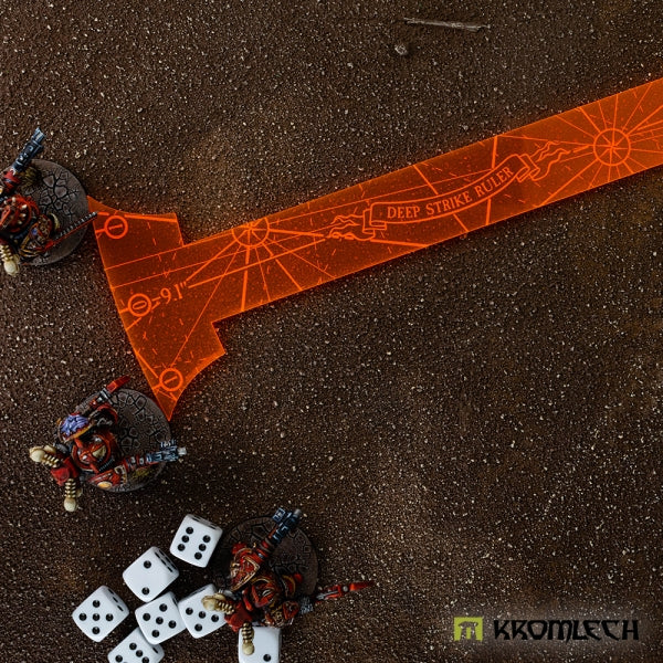KROMLECH Deep Strike Ruler Template 9" - Small Perimeter - Orange
