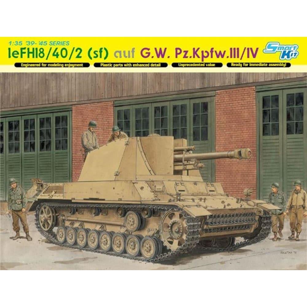 DRAGON 1/35 leFH18/40/2 (Sfl) auf G.W.Pz.Kpfw.III/IV (Smart Kit)