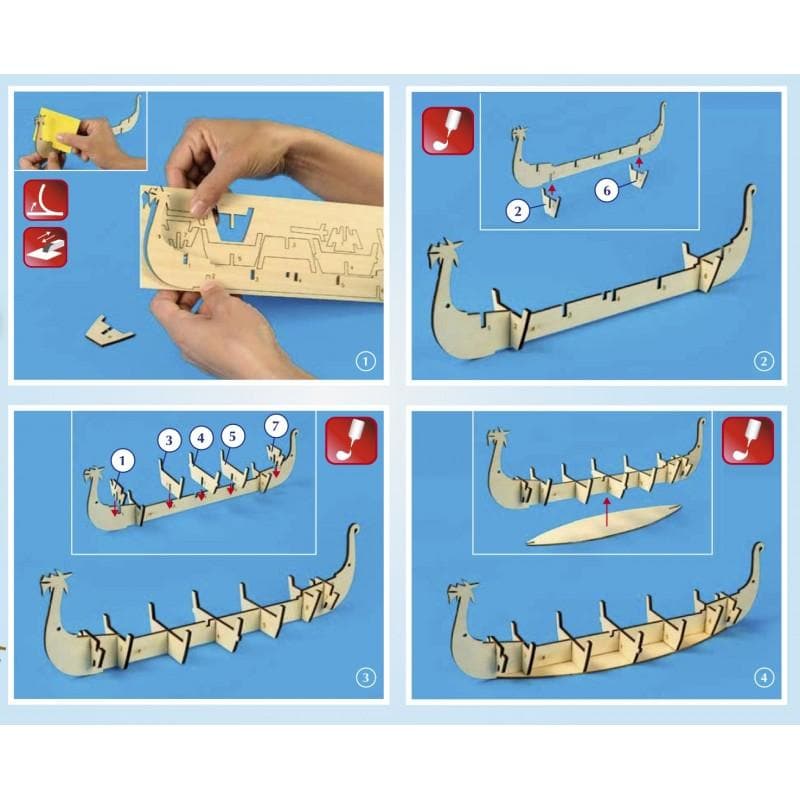 ARTESANIA 30506 Viking Drakkar Wooden Ship Model