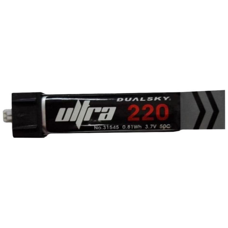 DUALSKY 220mah 1S, 50C LiPo Battery, UMX Plug