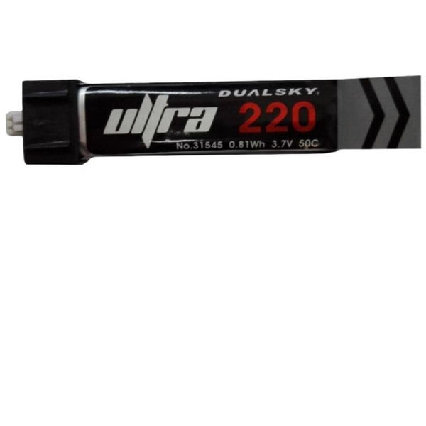 DUALSKY 220mah 1S, 50C LiPo Battery, UMX Plug