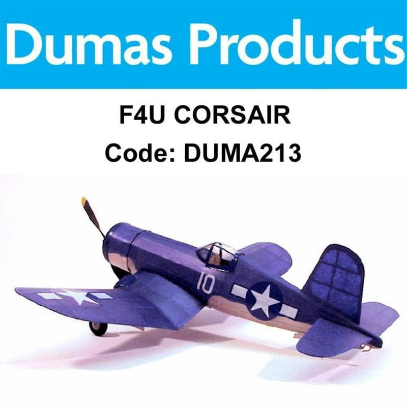 DUMAS 213 F4U CORSAIR WALNUT SCALE 17.5 INCH WINGSPAN PUBBER POWERED - Hearns Hobbies Melbourne - Dumas