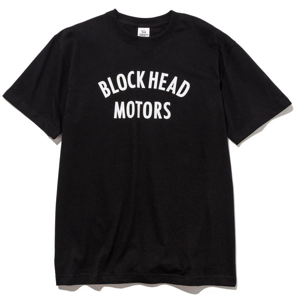 BLOCKHEAD MOTORS Text Logo T-Shirt Black - S