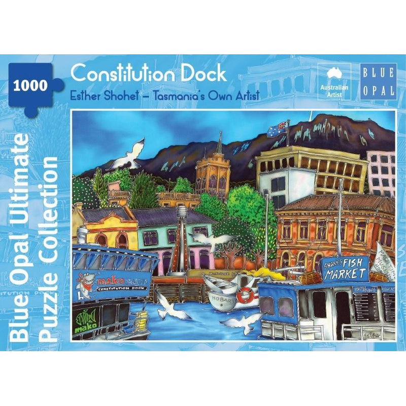 BLUE OPAL Esther Shohet Constitution Dock 1000pce