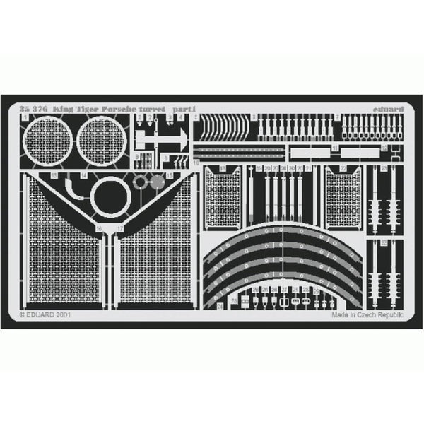EDUARD Photoetched set for King Tiger Porsche 1/35 scale by