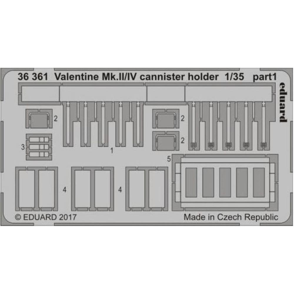 EDUARD Photo Etched Set for Tamiya Valentine Mk.II/IV Cannister Holder 1/35