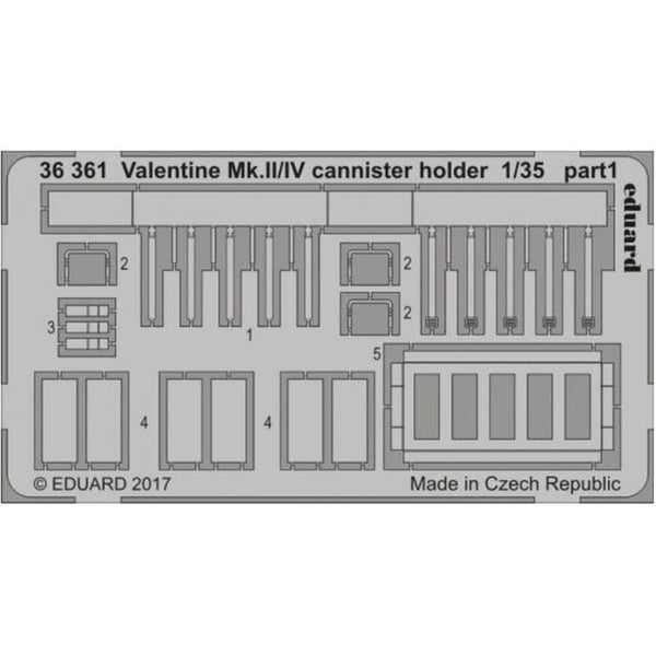 EDUARD Photo Etched Set for Tamiya Valentine Mk.II/IV Cannister Holder 1/35