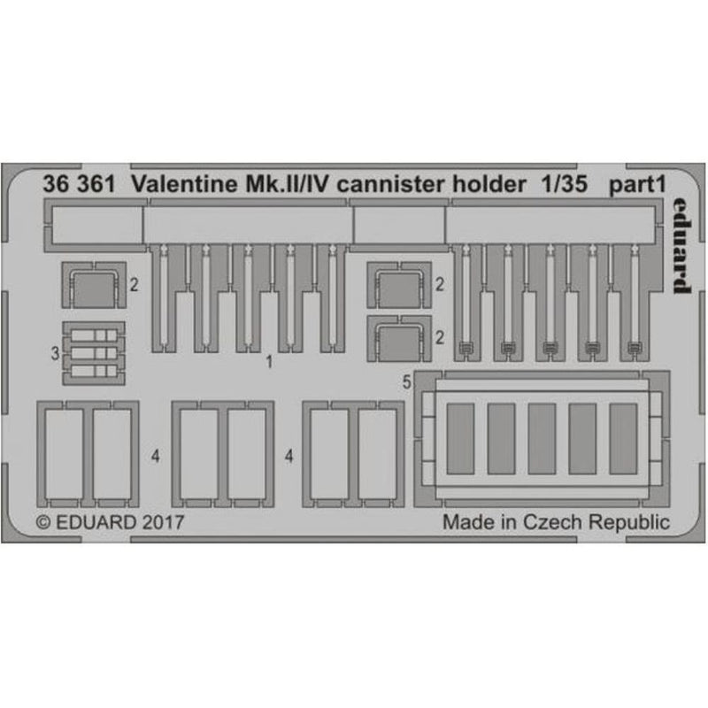 EDUARD Photo Etched Set for Tamiya Valentine Mk.II/IV Cannister Holder 1/35
