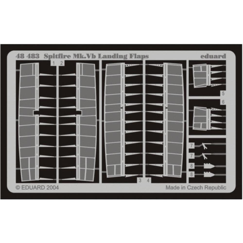 EDUARD Photoetched Spitfire Mk. Vb Landing Flaps 1/48 Scale Tamiya