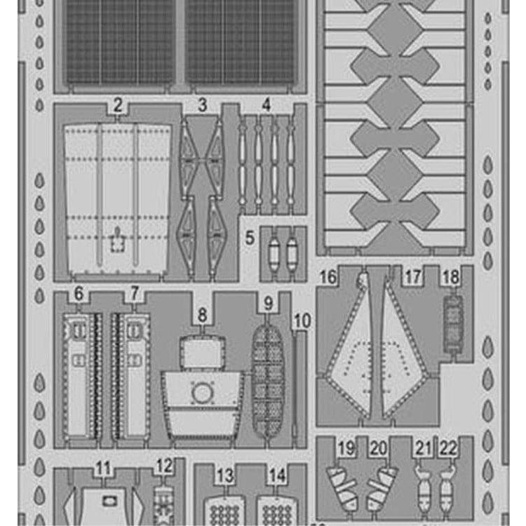 EDUARD Photo Etched Parts for Airfix P-51D Exterior1/48