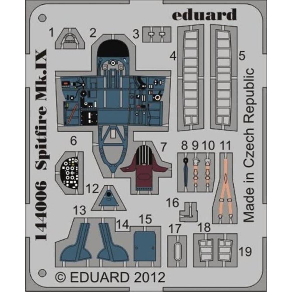 EDUARD Photo etched set for 1/72 Spitfire Mk.IX (72624) - Hearns Hobbies Melbourne - EDUARD