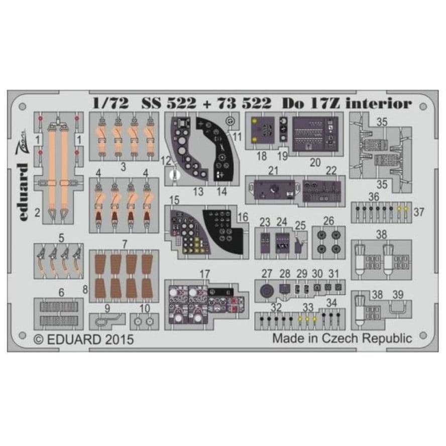 EDUARD Do 17Z Interior S.A.for 1/72 Airfix