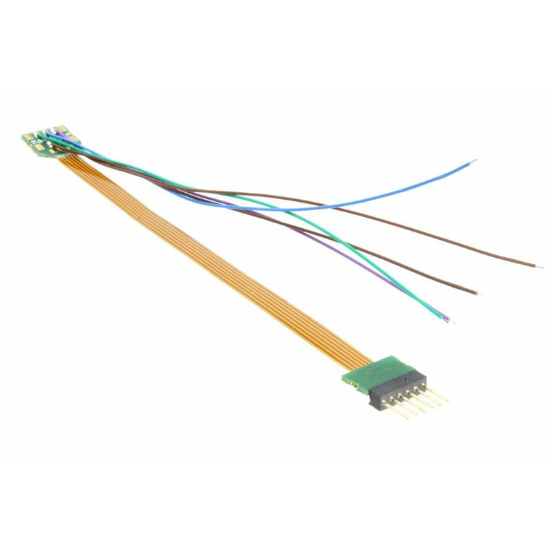 ESU Adapter Board, 18-pin Next-18 Socket to NEM651 6-Pin, Flex, 88mm