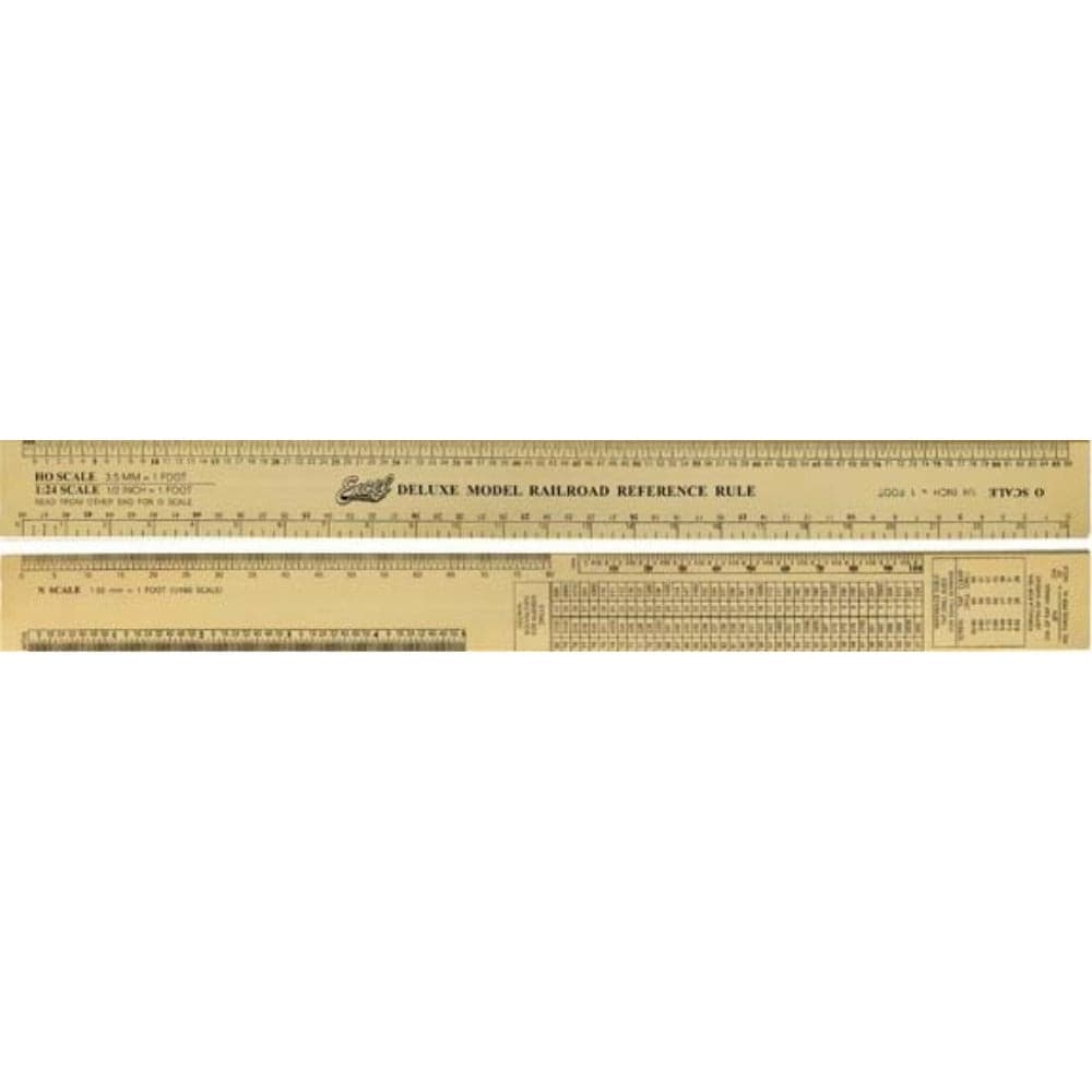 12in  DELUXE MODEL RAILROAD RULER - Hearns Hobbies Melbourne - EXCEL