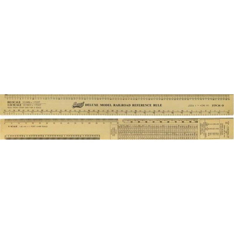 12in  DELUXE MODEL RAILROAD RULER - Hearns Hobbies Melbourne - EXCEL