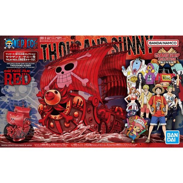 BANDAI One Piece Grand Ship Collection Thousand Sunny (Commemorative Colour Ver. of "Film Red")