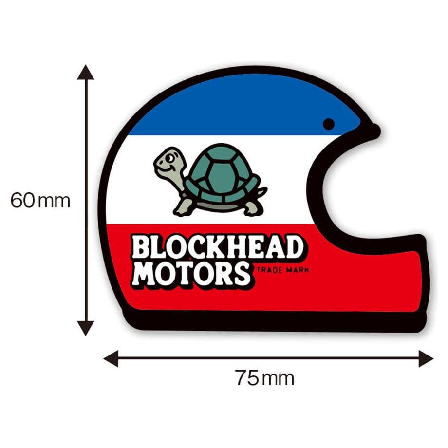 BLOCKHEAD MOTORS Helmet Sticker (On-Road/Tricolor)