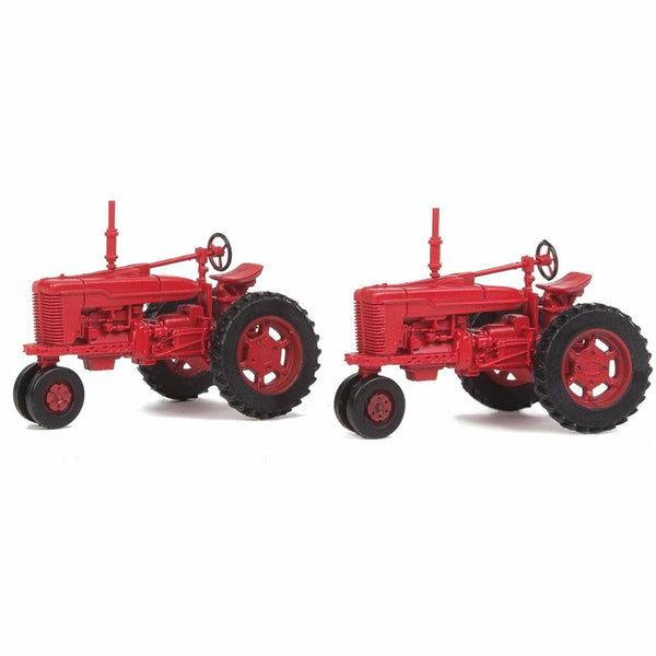 SCENEMASTER HO scale Farm Tractor Red x 2