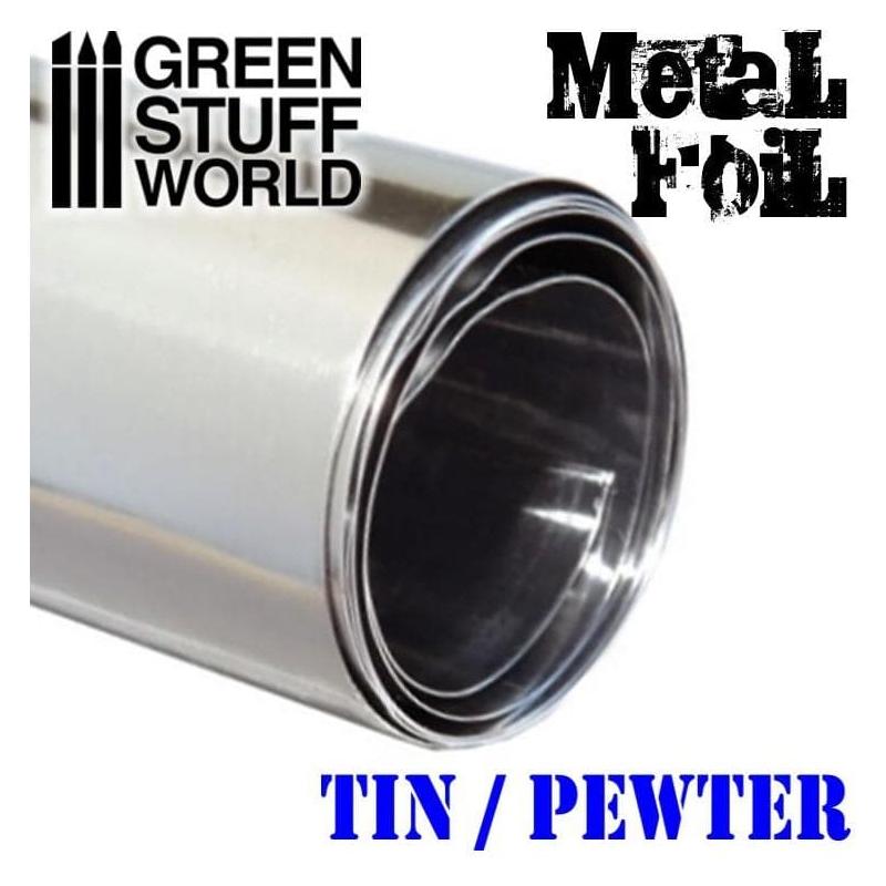 GREEN STUFF WORLD Flexible Metal Foil - Tin/Pewter