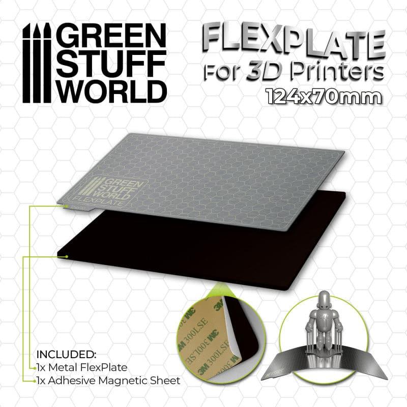 GREEN STUFF WORLD Flexplates For 3D Printers - 124x700mm