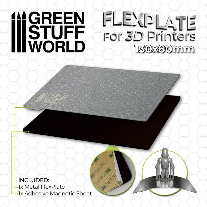 GREEN STUFF WORLD Flexplates For 3D Printers - 130x80mm