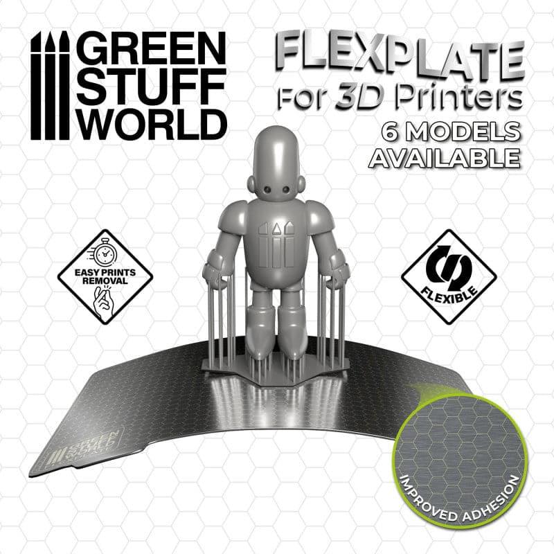 GREEN STUFF WORLD Flexplates For 3D Printers - 140x85mm