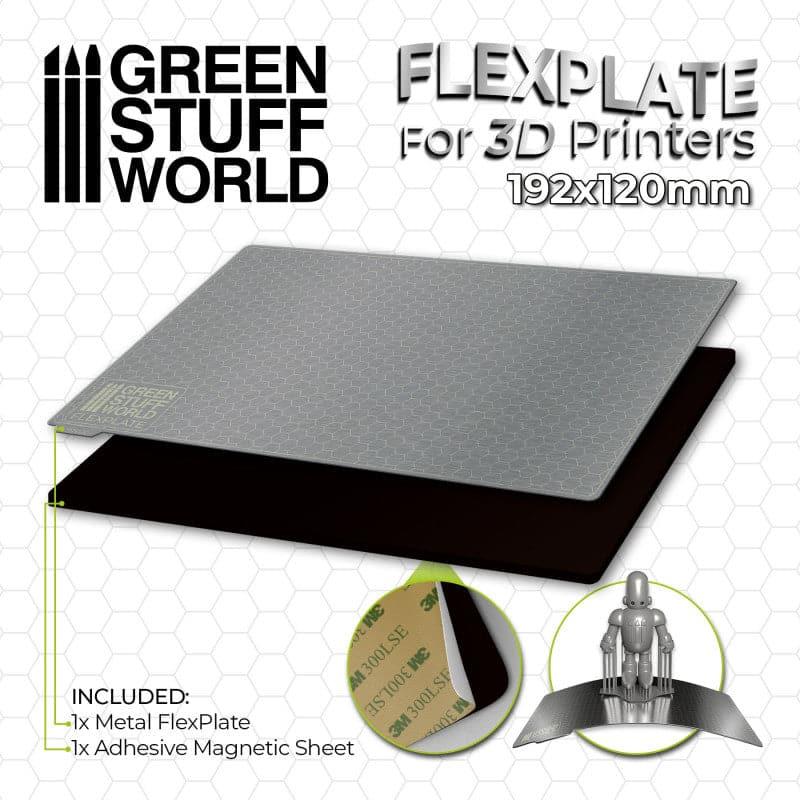 GREEN STUFF WORLD Flexplates For 3D Printers - 192x120mm