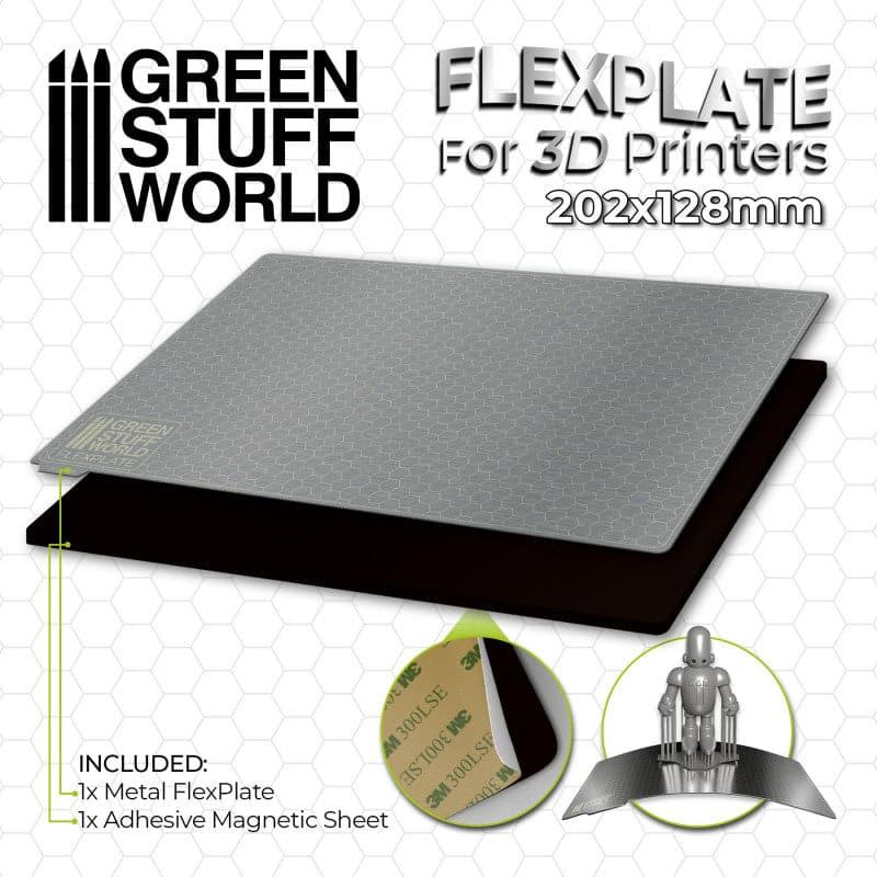 GREEN STUFF WORLD Flexplates For 3D Printers - 202x128mm