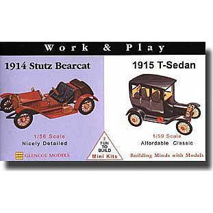 GLENCOE 1/55 Work & Play 1915 Ford/1914 Stutz